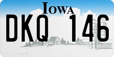 IA license plate DKQ146