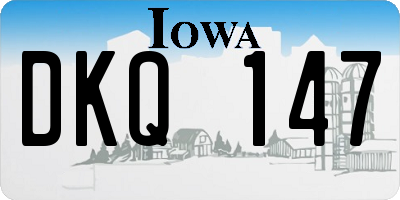 IA license plate DKQ147