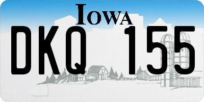 IA license plate DKQ155