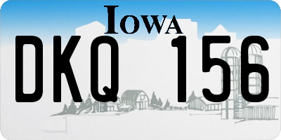 IA license plate DKQ156