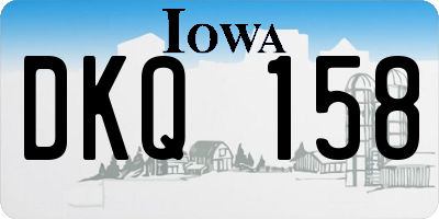 IA license plate DKQ158