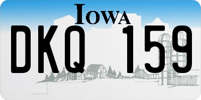 IA license plate DKQ159
