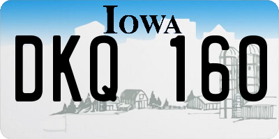 IA license plate DKQ160