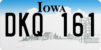 IA license plate DKQ161
