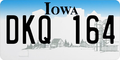IA license plate DKQ164