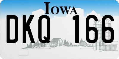 IA license plate DKQ166