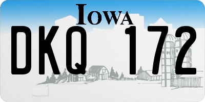 IA license plate DKQ172