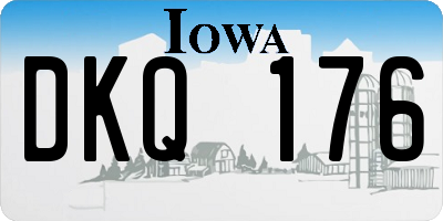 IA license plate DKQ176