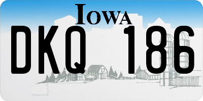 IA license plate DKQ186