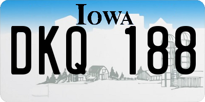 IA license plate DKQ188