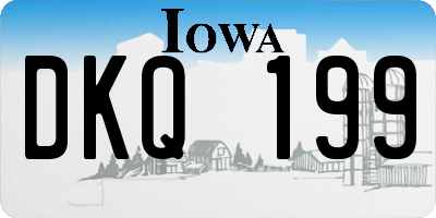 IA license plate DKQ199