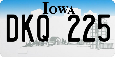 IA license plate DKQ225