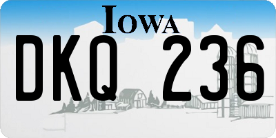 IA license plate DKQ236