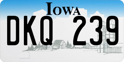 IA license plate DKQ239