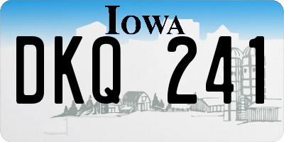 IA license plate DKQ241