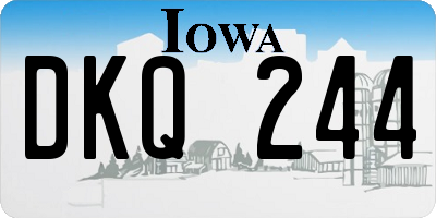 IA license plate DKQ244