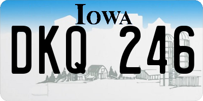 IA license plate DKQ246