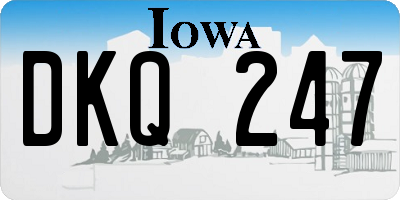 IA license plate DKQ247