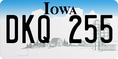 IA license plate DKQ255