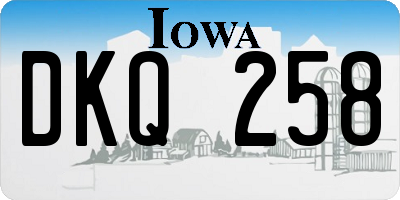 IA license plate DKQ258