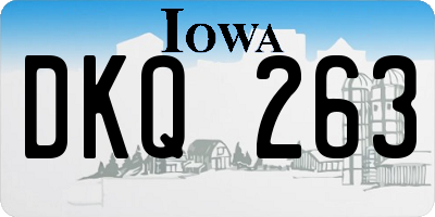 IA license plate DKQ263