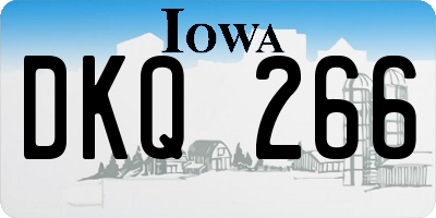 IA license plate DKQ266