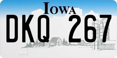 IA license plate DKQ267