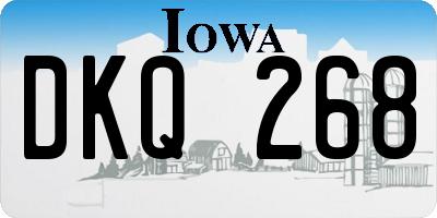IA license plate DKQ268