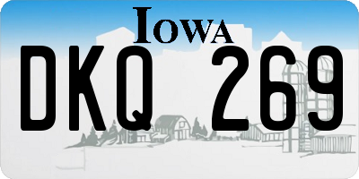 IA license plate DKQ269