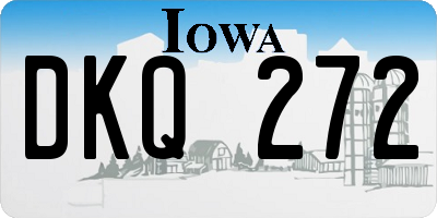 IA license plate DKQ272