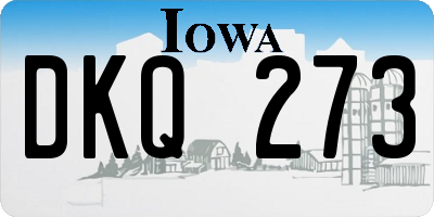 IA license plate DKQ273