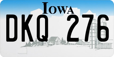 IA license plate DKQ276