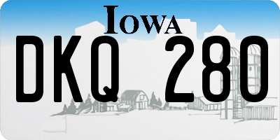 IA license plate DKQ280