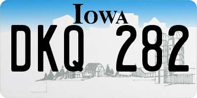 IA license plate DKQ282