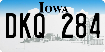 IA license plate DKQ284