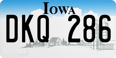 IA license plate DKQ286