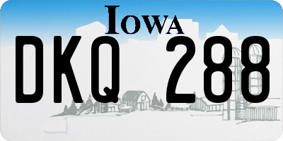 IA license plate DKQ288