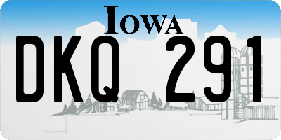 IA license plate DKQ291