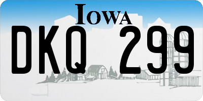 IA license plate DKQ299
