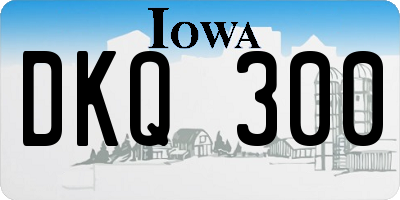 IA license plate DKQ300