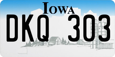 IA license plate DKQ303