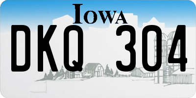 IA license plate DKQ304