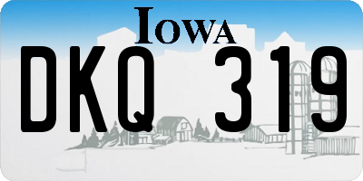 IA license plate DKQ319