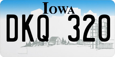 IA license plate DKQ320
