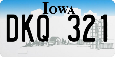 IA license plate DKQ321