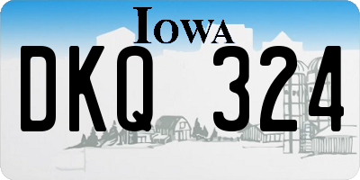 IA license plate DKQ324