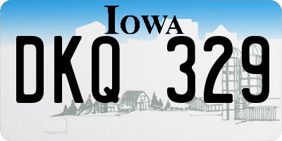 IA license plate DKQ329