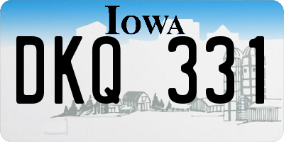 IA license plate DKQ331