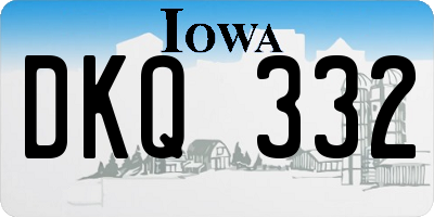 IA license plate DKQ332