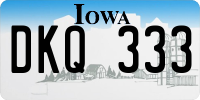 IA license plate DKQ333